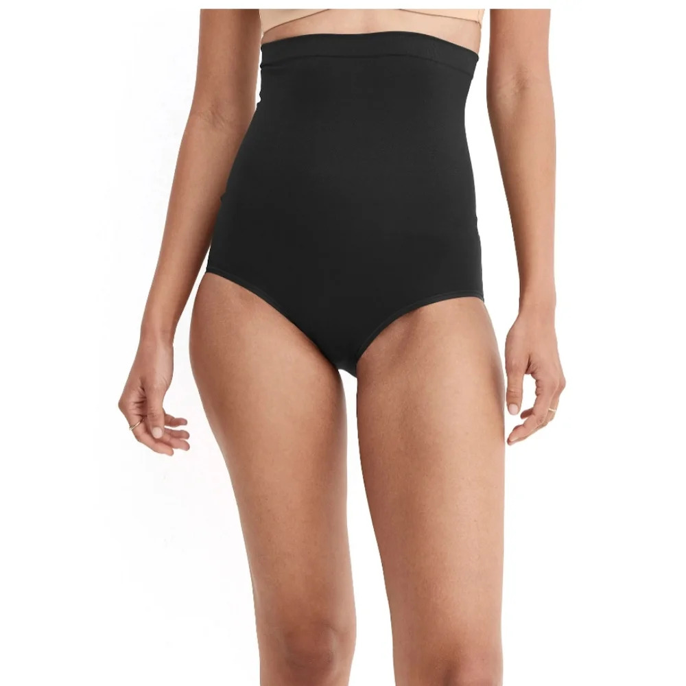 Jockey Essentials Women's Size L Core Body Smoothing High-Waist Brief Black NWT